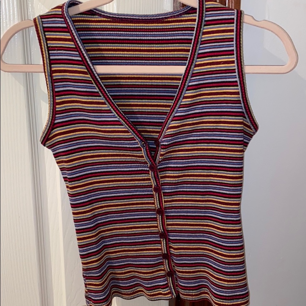 Vintage multicolor stripped tank